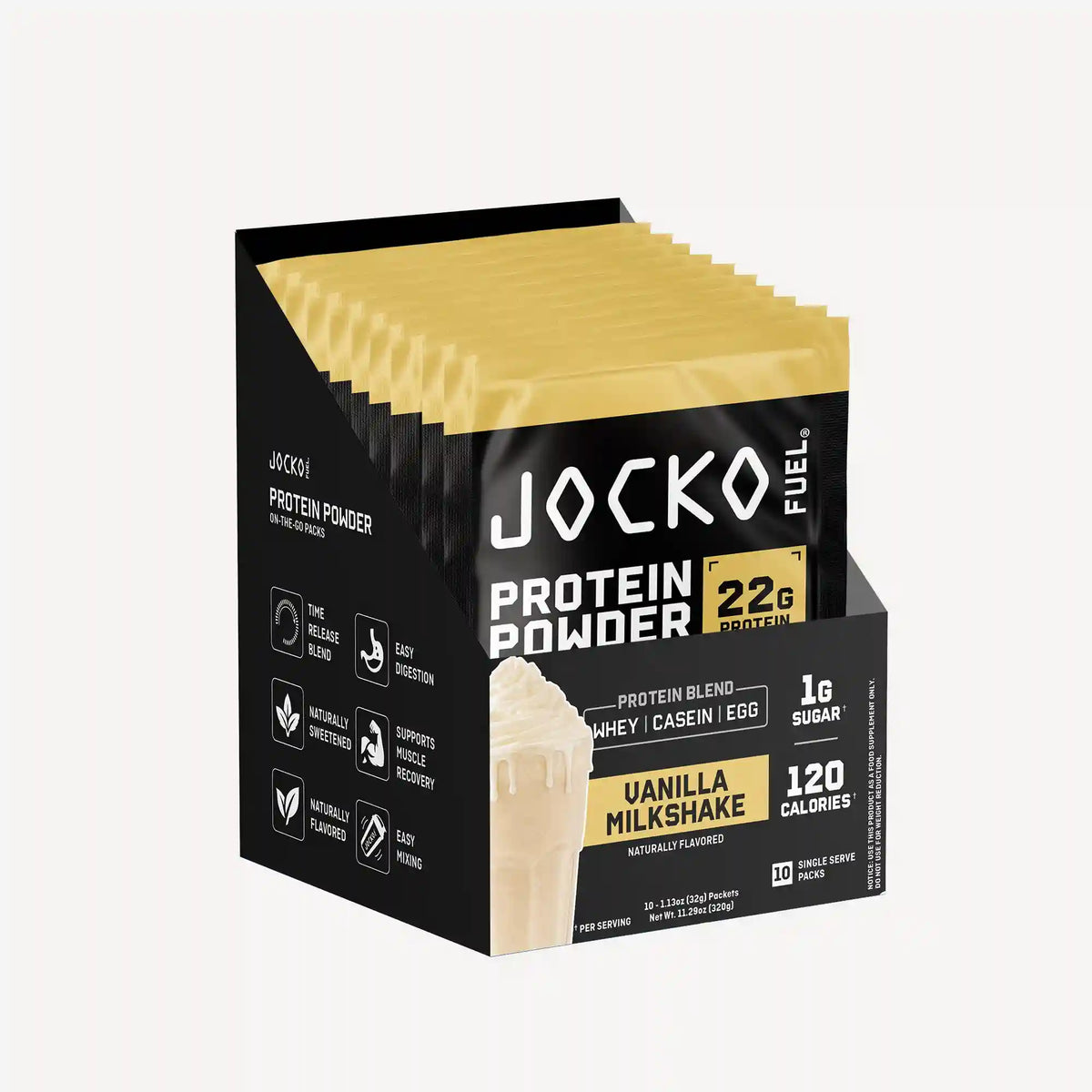 Protein Powder On-the-Go Packs (10-Pack)